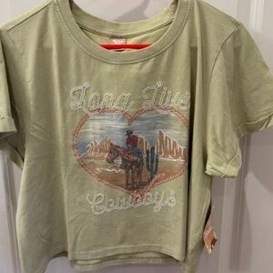 Long Live Cowboys 🤠 Graphic T-Shirt - Green
